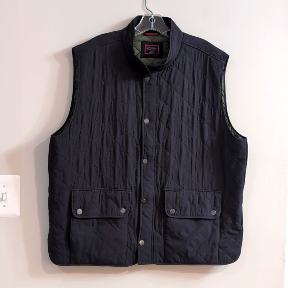 Untuckit Black Quilted Men's Vest Sz XXL
